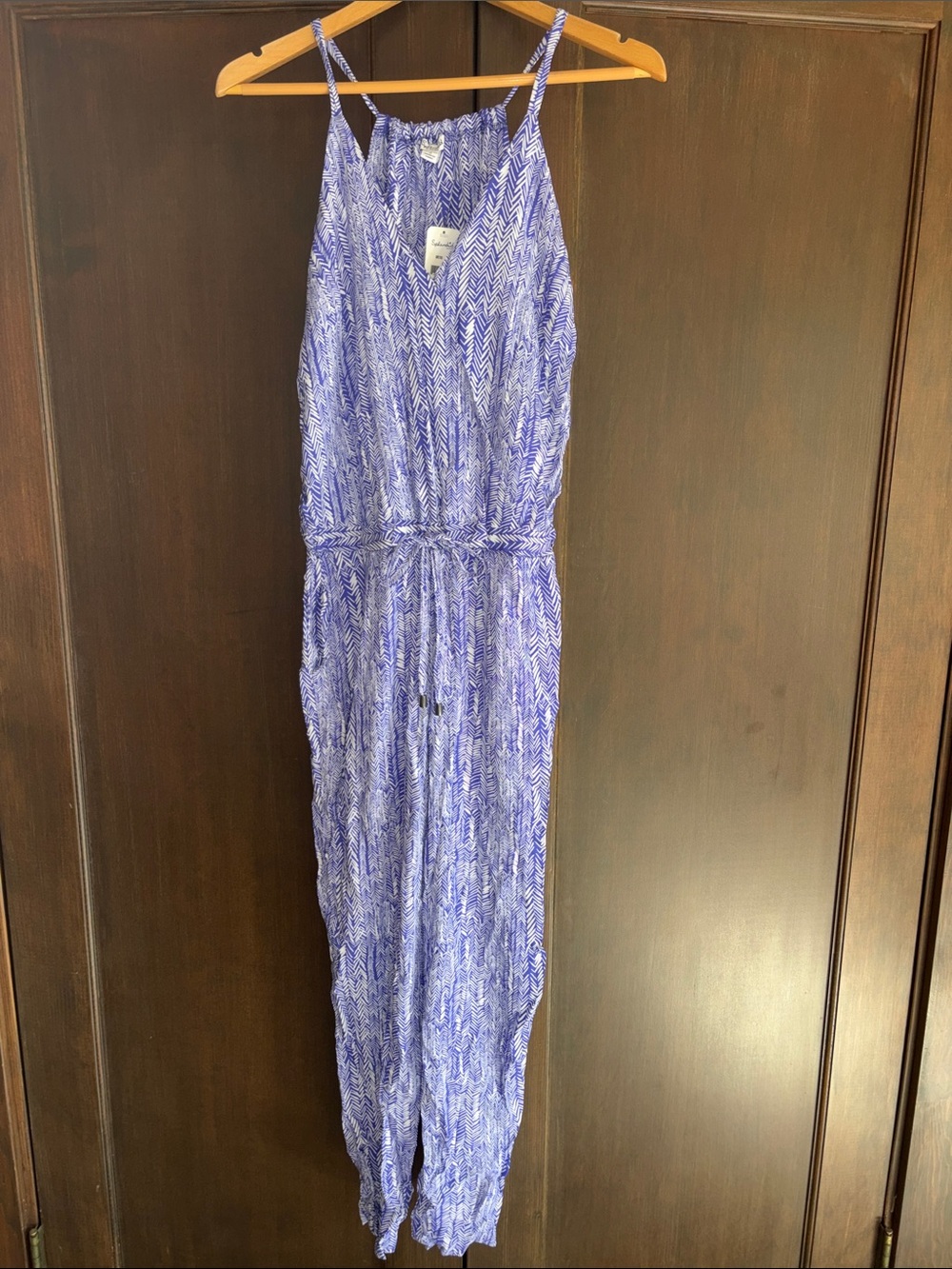 Splendid Blue & White Printed Jumpsuit